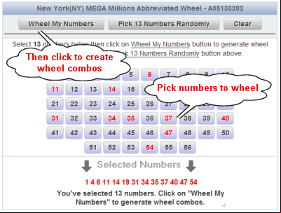 Florida Fantasy 5 Lotto Wheels Number Selection Sample Florida Fantasy 5 Lotto Wheels Number Selection Sample